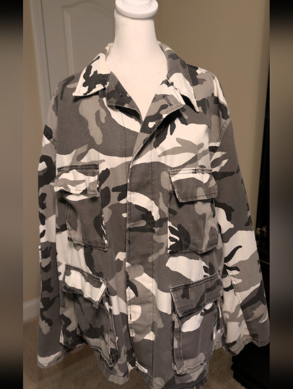 Vintage Rothco Urban Camo Utility Jacket - Grays and White